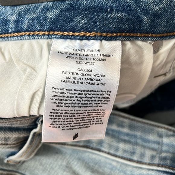 MOST WANTED ANKLE STRAIGHT. 20W/27 INDIGO. POWER STRETCH - Picture 3 of 5